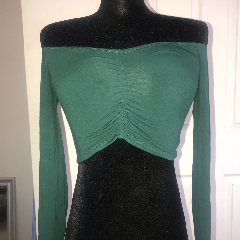 Off the shoulder cropped top